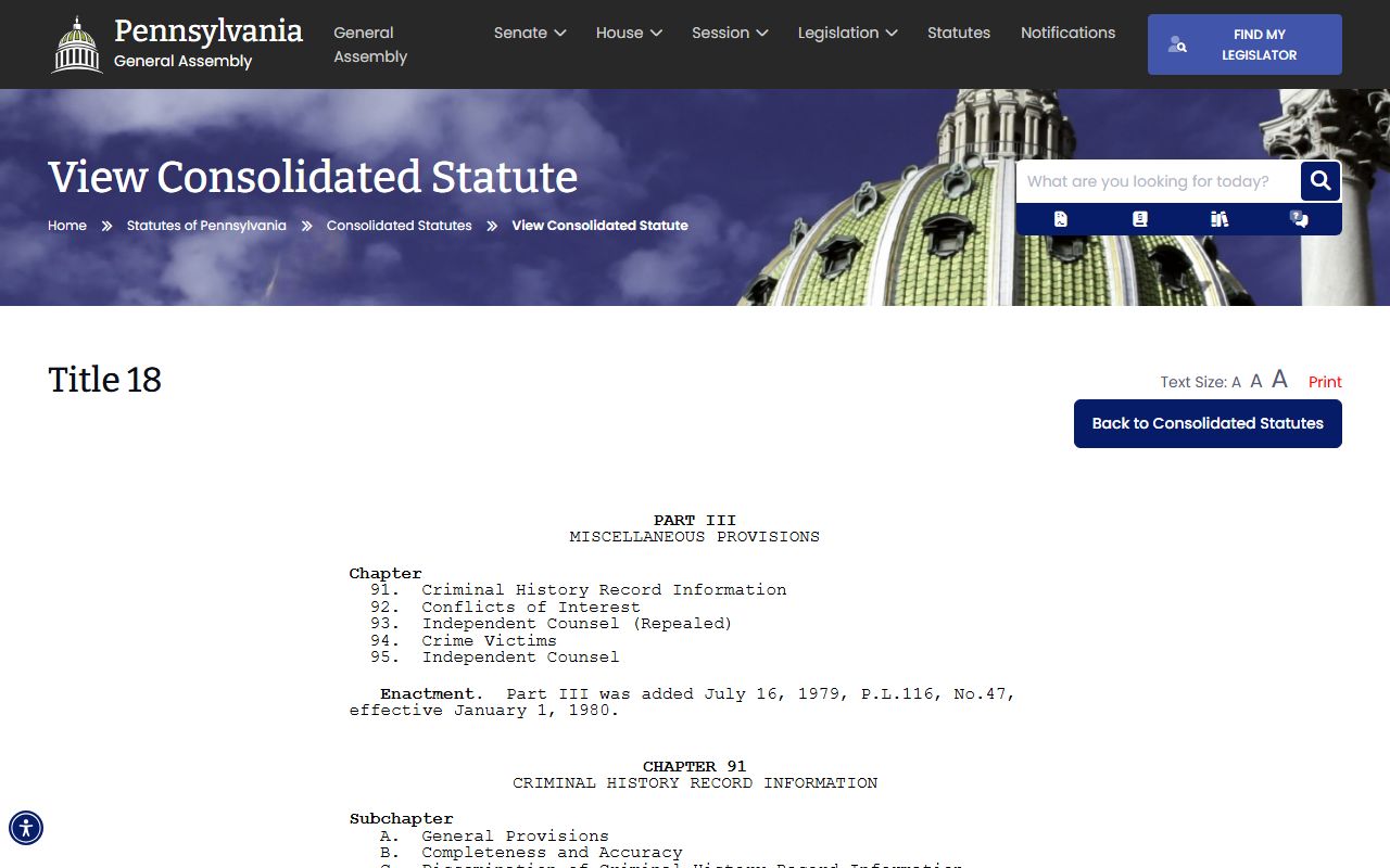 Wayne County criminal court records Pennsylvania CHRIA chapter